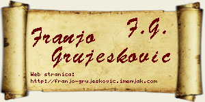 Franjo Grujesković vizit kartica